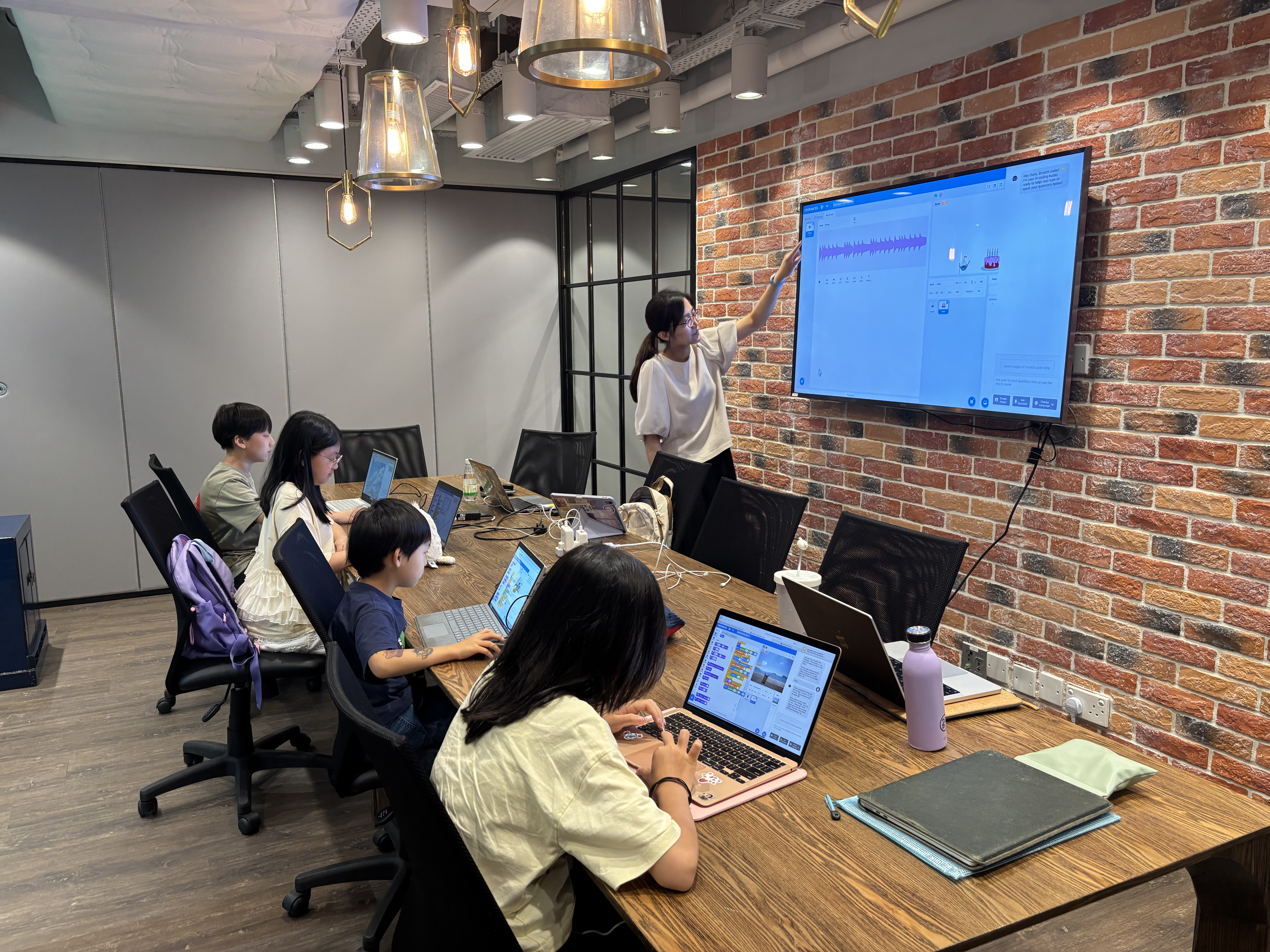 Students learning AI 1